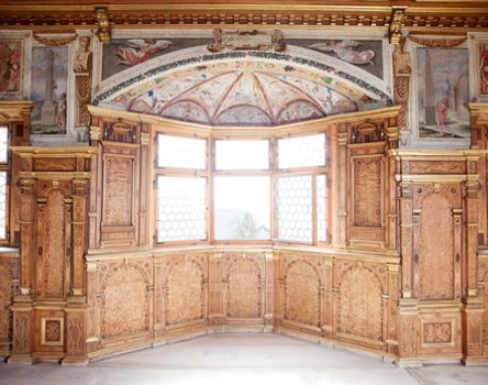 Wood paneling at Velthurns Castle